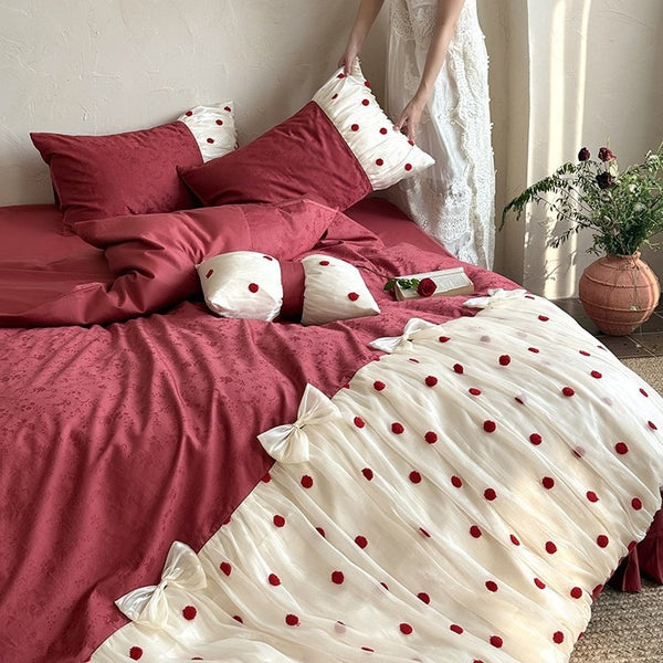 Polka & Bow Bedding Set