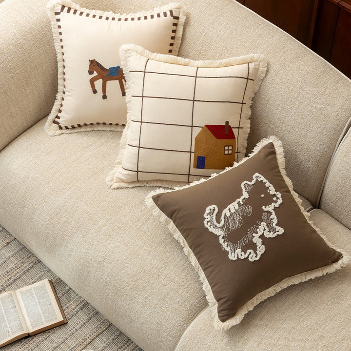 Pasture Tales Embroidered Cushion Collection