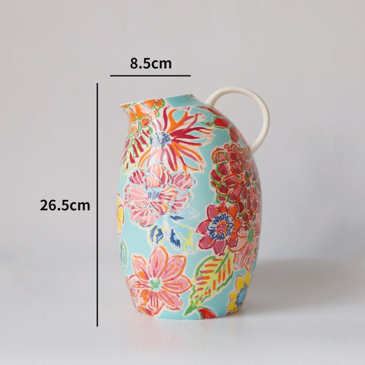 Floral Print Ceramic Vase Collection