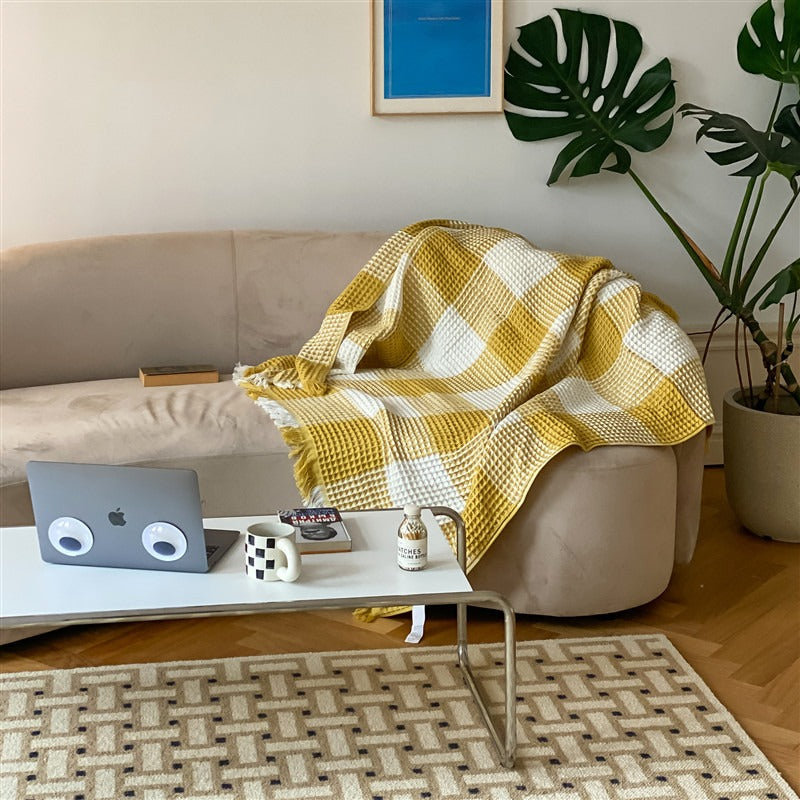 Waffle Checkerboard Plus Blanket Collection