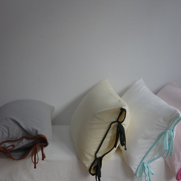 Soft Tie Jersey Cotton Pillowcase Set