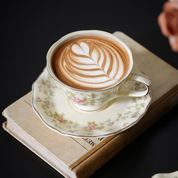 Light Yellow Petal Garden Teacup Set