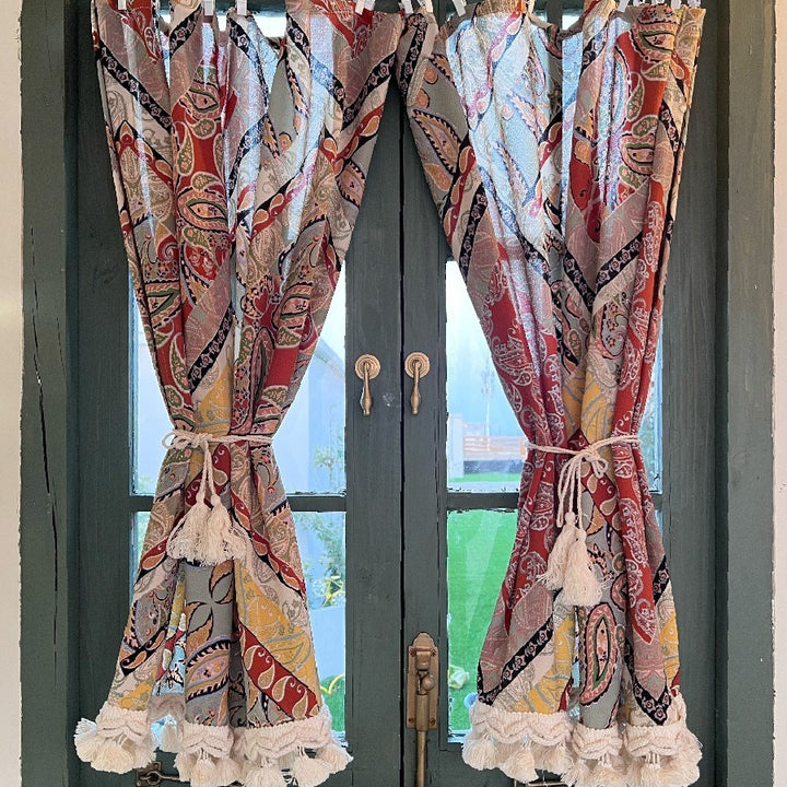 Paisley Tassel Cabinet Curtain