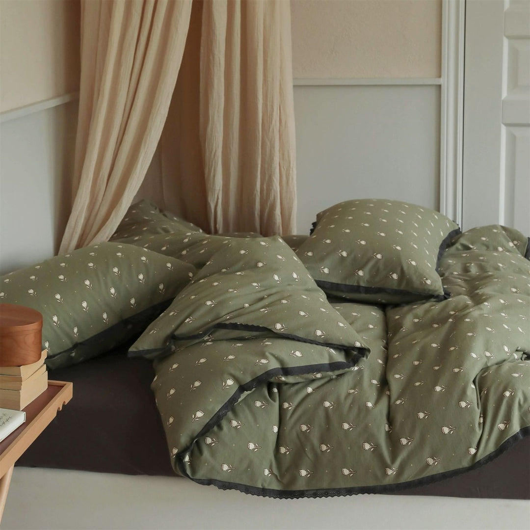 Flower & Matcha Bedding Set