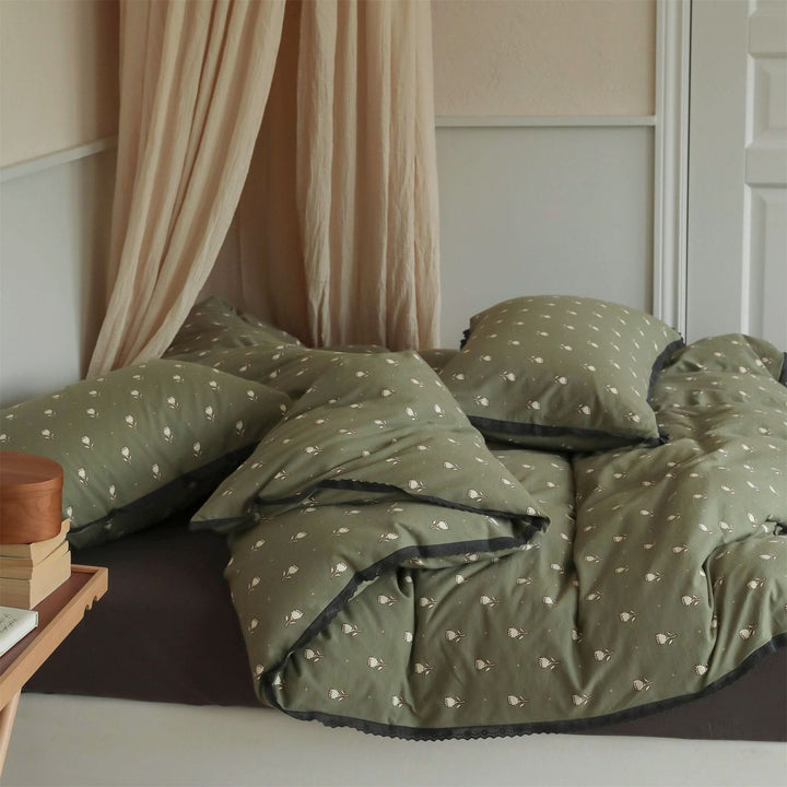Flower & Matcha Bedding Set