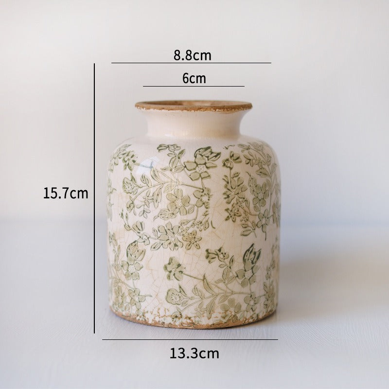 Small Crackle Ceramic Vase Collection