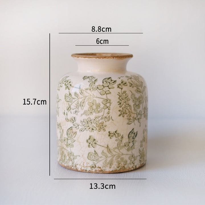 Small Crackle Ceramic Vase Collection