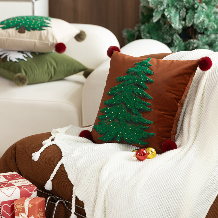 Xmas Tree Square Cushion