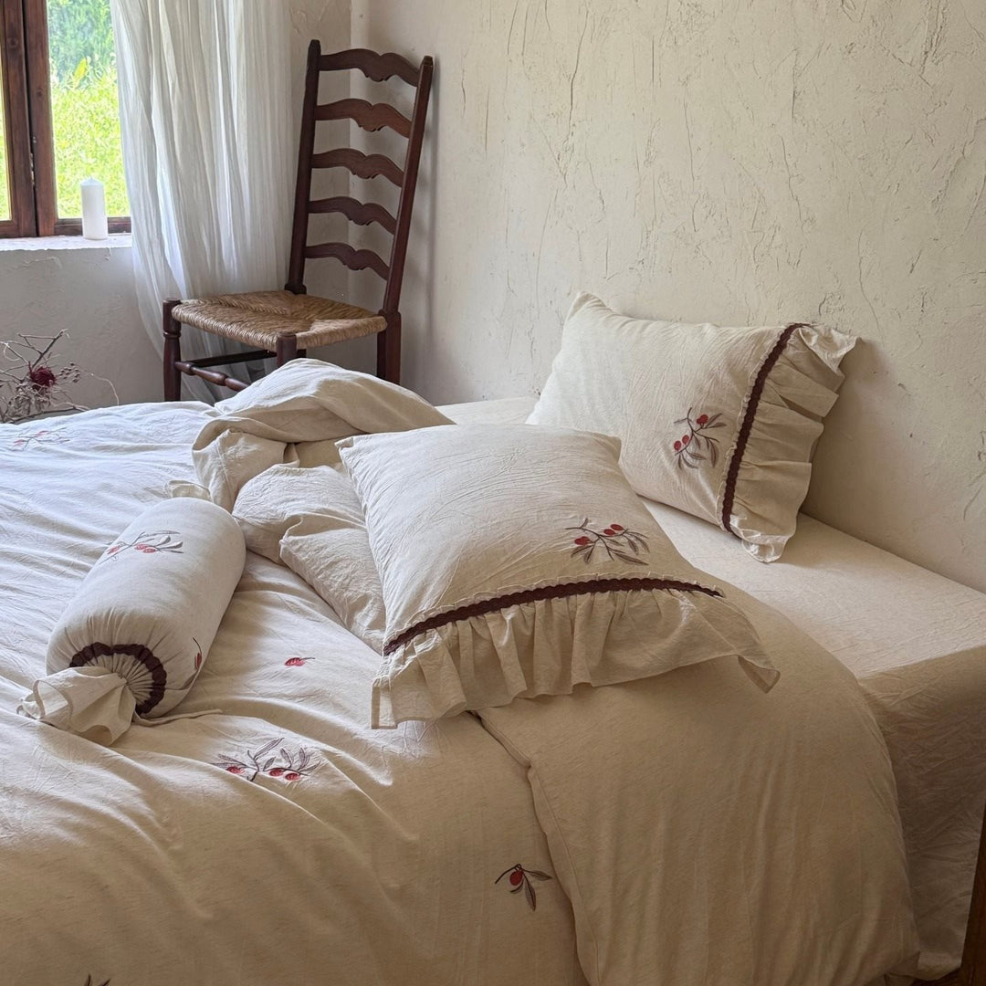 Wild Berry Linen Cotton Bedding Set