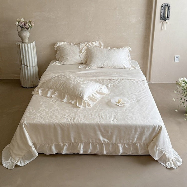 Flower Shower Summer Quilted Blanket