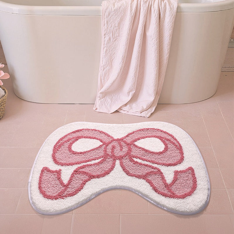 Ribbon Bow Bath Mat