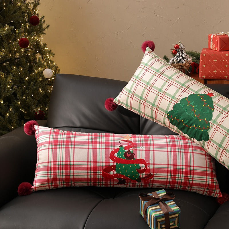Xmas Pom-Pom Long Cushion