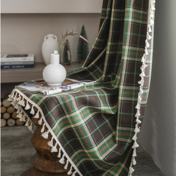 Green Tartan Curtain