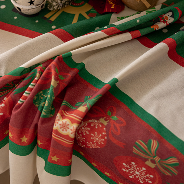 Santa & Snowman Tablecloth