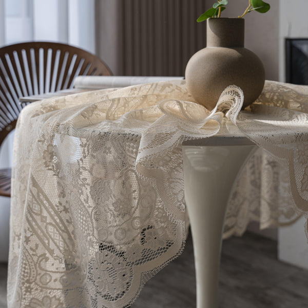 Royal Beige Lace Table Cloth