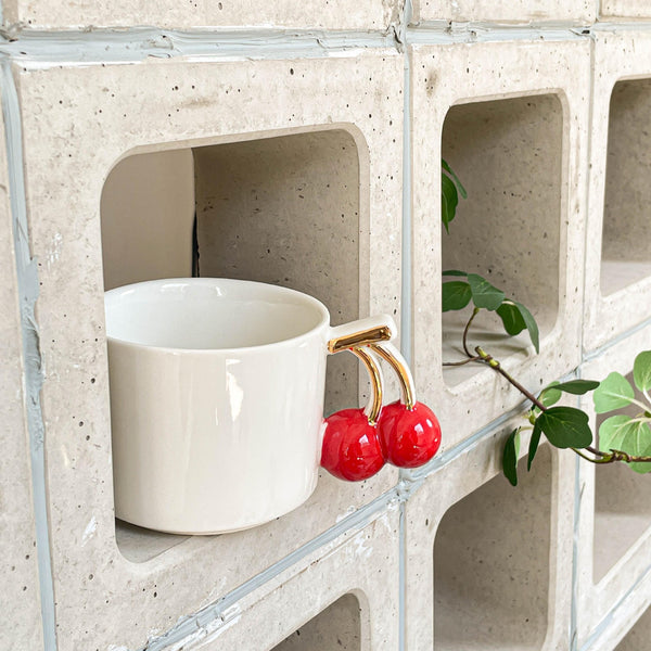 Cherry Pop Handle Mug