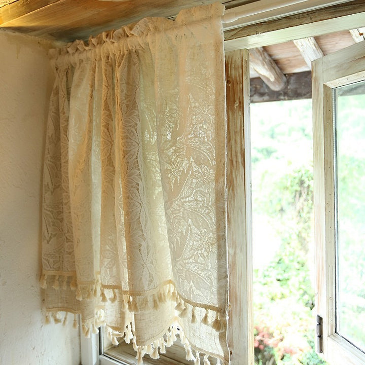 Leaf Double- Layer Cabinet Curtain
