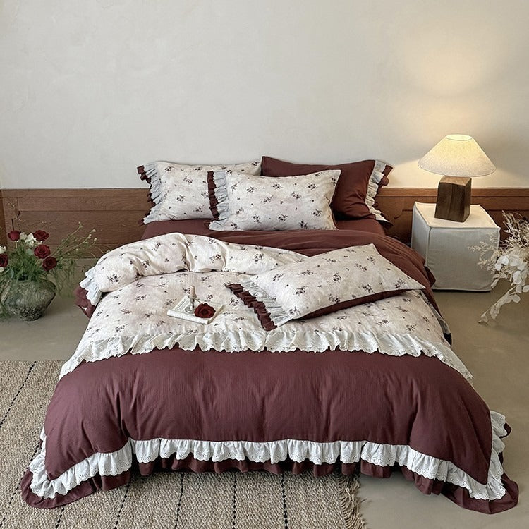 French Cottage Ruffle Bedding Set