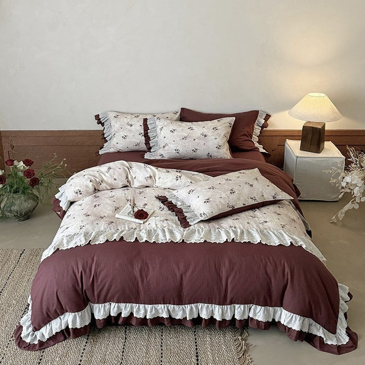 French Cottage Ruffle Bedding Set