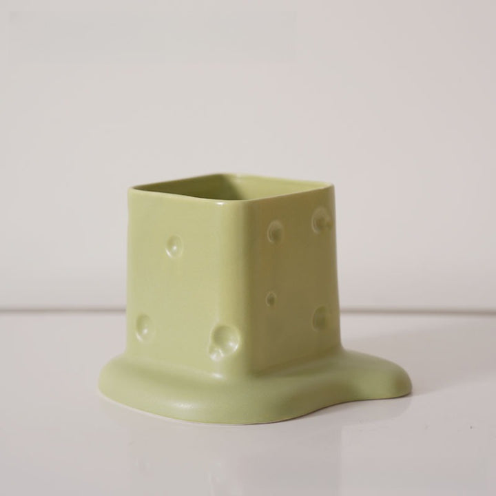 Swiss Cheese Brush Holder