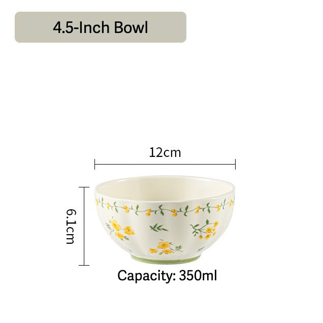 Yellow Garland Ceramic Dining Set