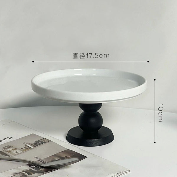 Wood Base Cake Stand