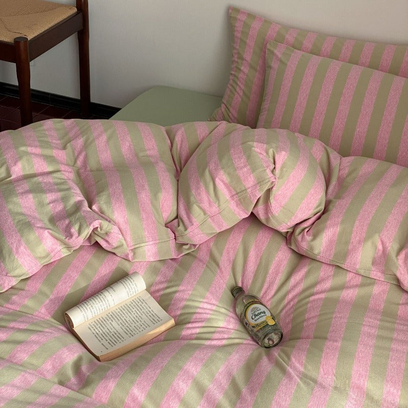 Cotton Candy Lines Bedding Set
