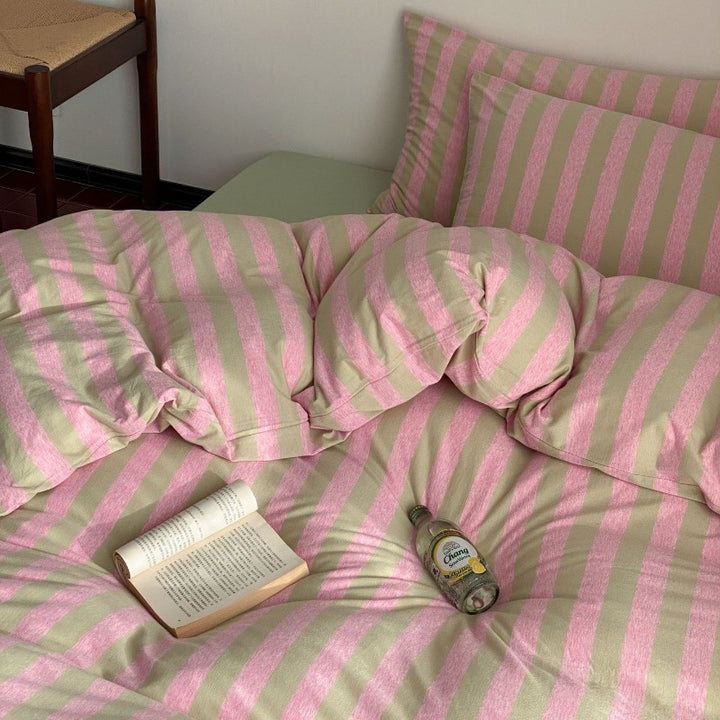 Cotton Candy Lines Bedding Set