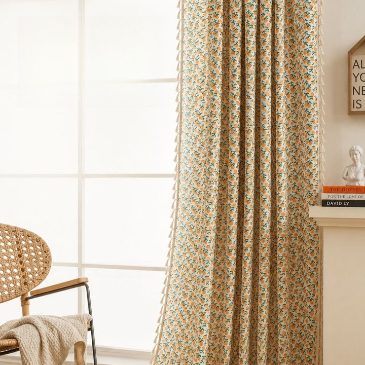 Orange Fun Tassel Curtain