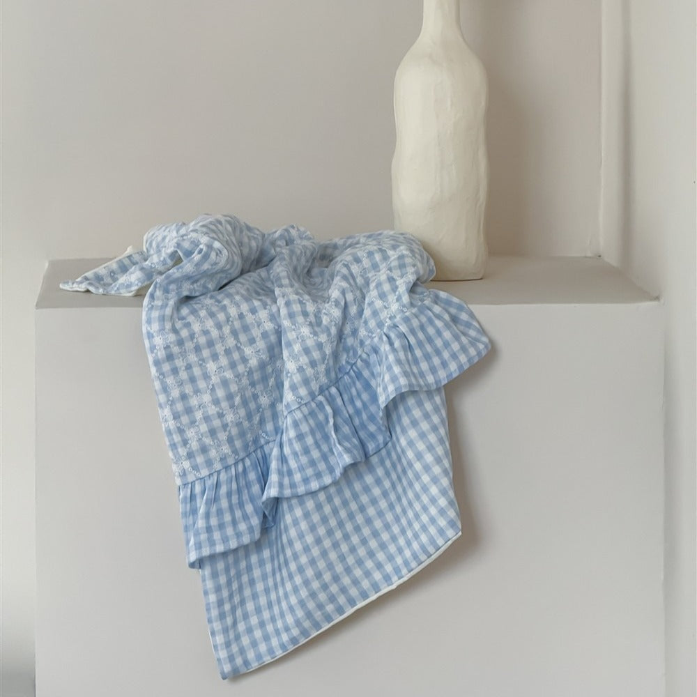 Mini Blue Checkerboard bedding Set