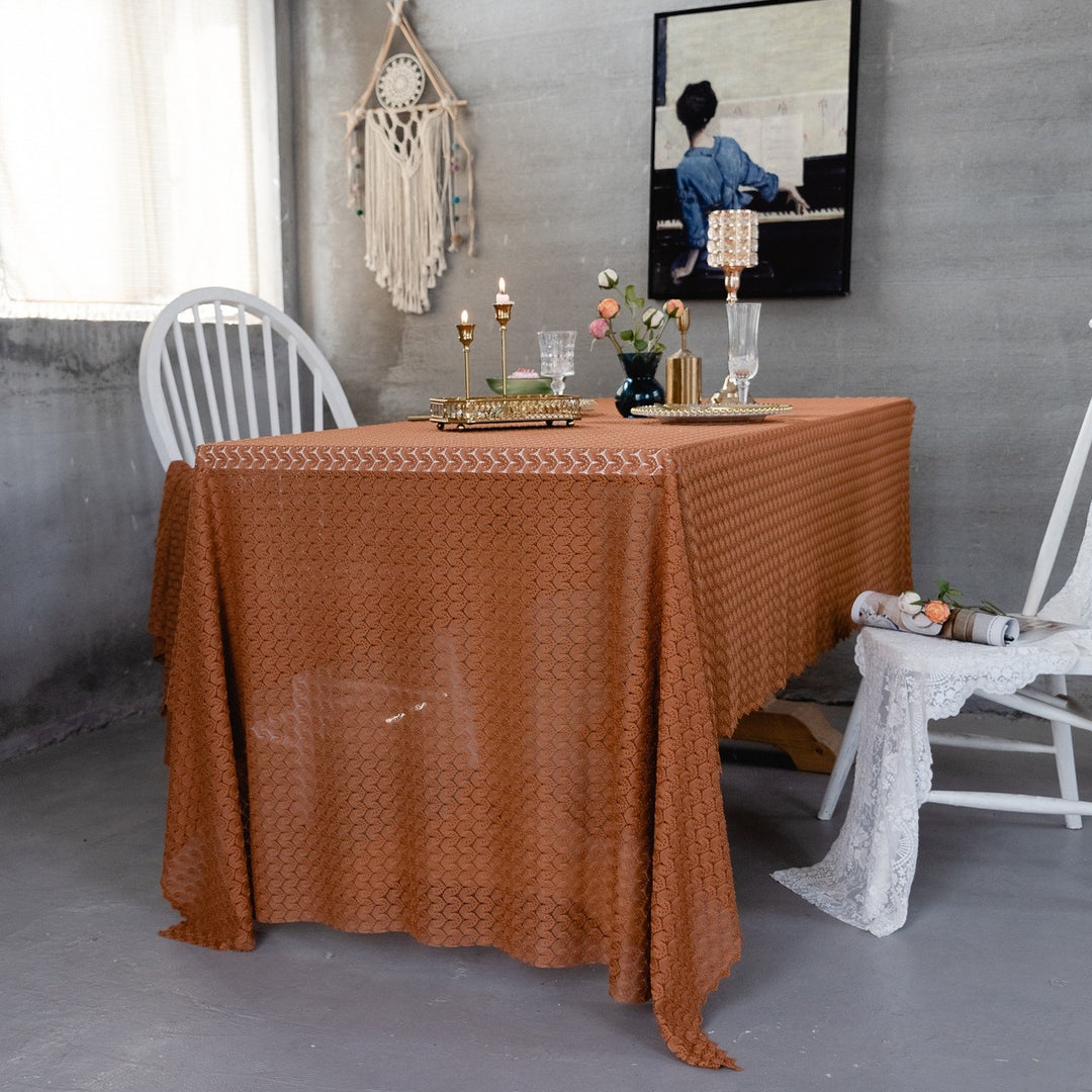 Rustic Ripple Lace Tablecloth