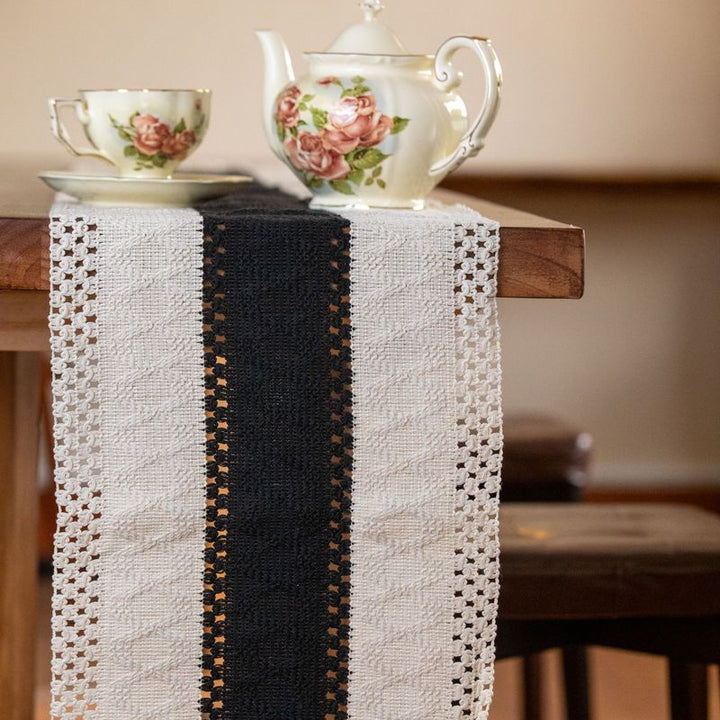 Nordic Woven Stripe Table Runner