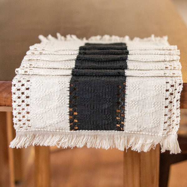 Nordic Woven Stripe Table Runner