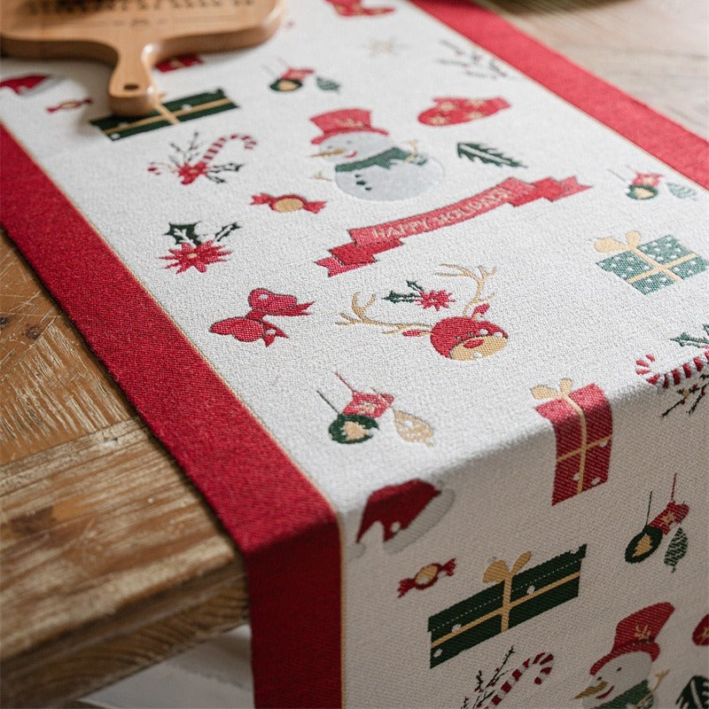 Snowman Tassel Table Runner