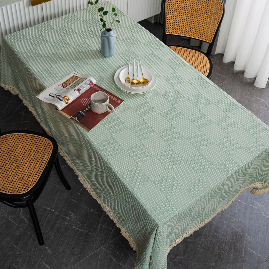 Vintage Geo Weave Tablecloth