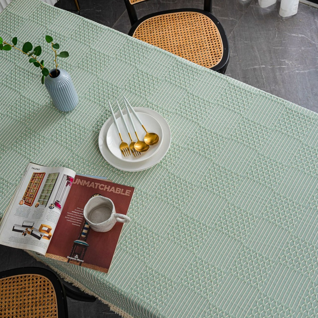Vintage Geo Weave Tablecloth