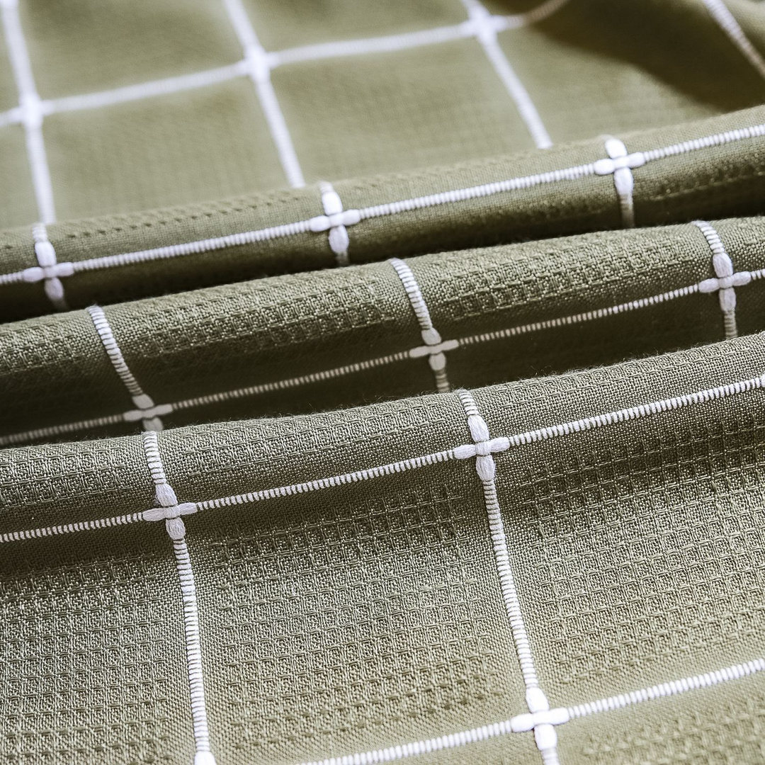 Sunlit Check Fringe Curtain