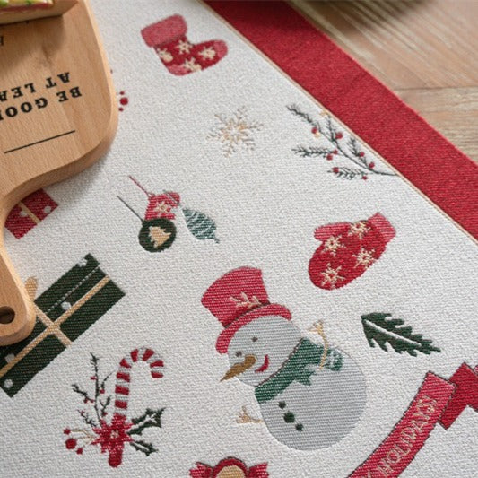 Snowman Tassel Table Runner