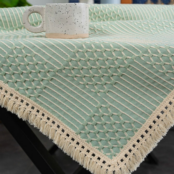 Vintage Geo Weave Tablecloth