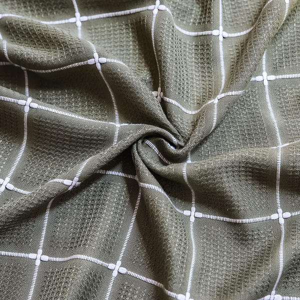 Sunlit Check Fringe Curtain