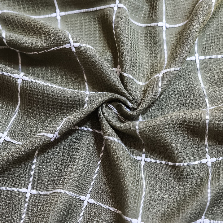 Sunlit Check Fringe Curtain