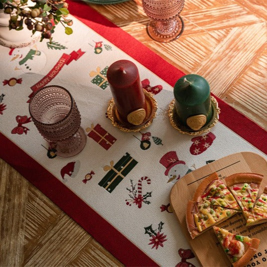 Snowman Tassel Table Runner