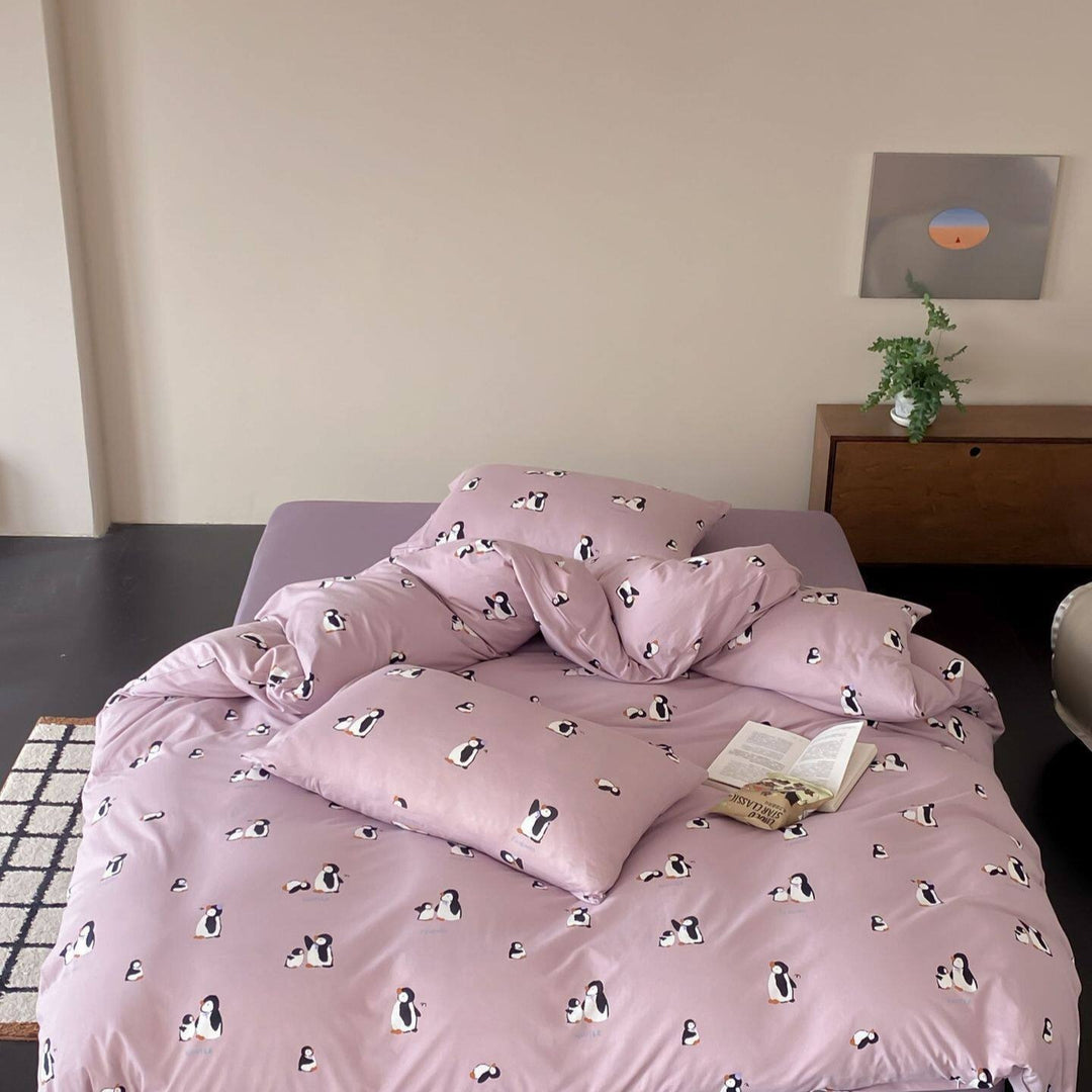 Penguin Party Dots Bedding Set