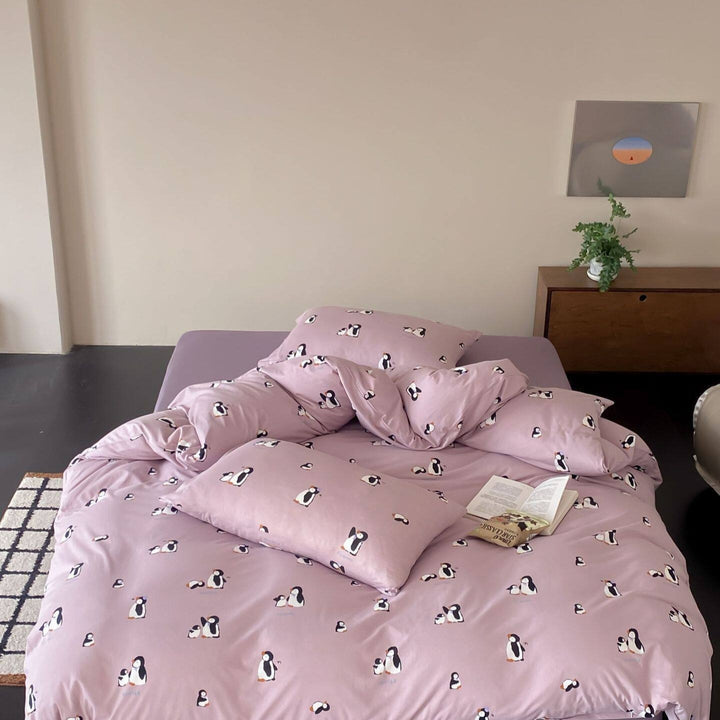 Penguin Party Dots Bedding Set