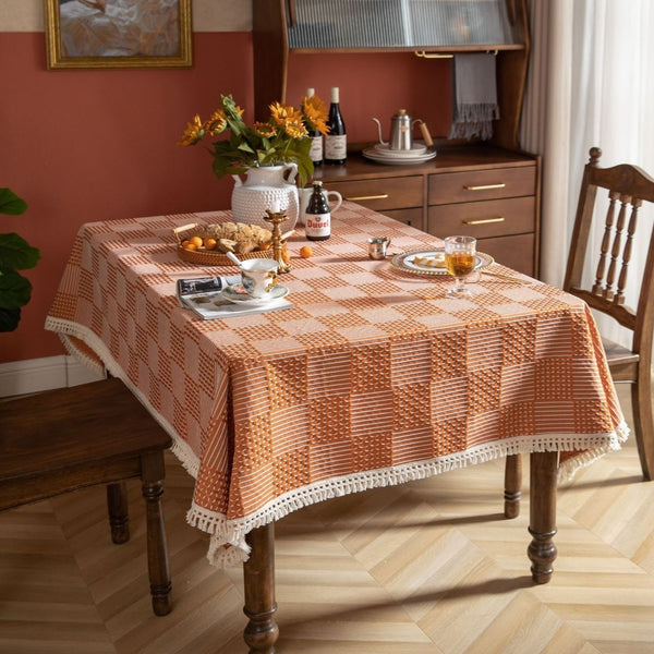 Vintage Geo Weave Tablecloth