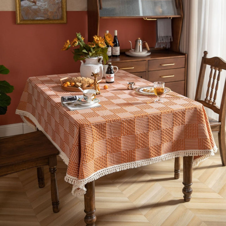 Vintage Geo Weave Tablecloth