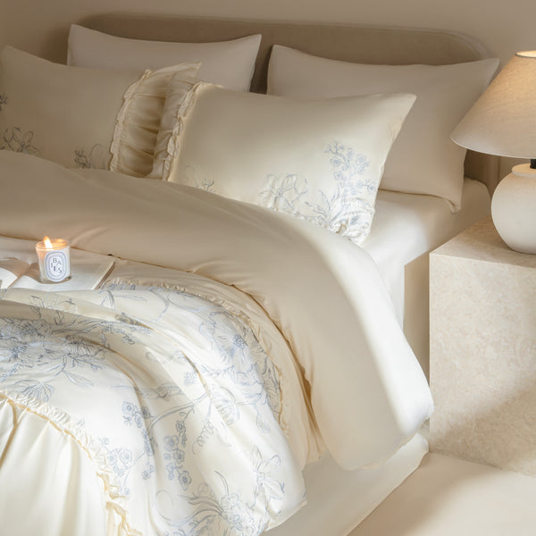 French Vintage Long-Staple Ruffle Bedding