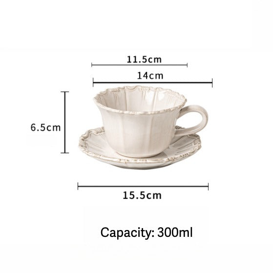 French Street Ceramic Tea Cup Set