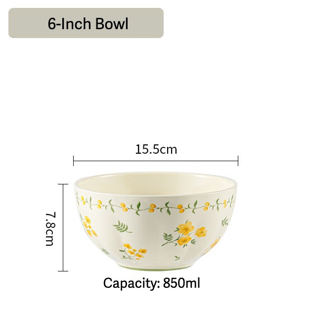 Yellow Garland Ceramic Dining Set