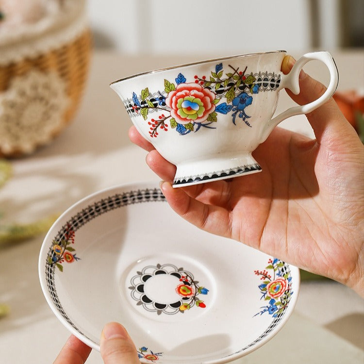 Blooming Peony Lace Teacup Set
